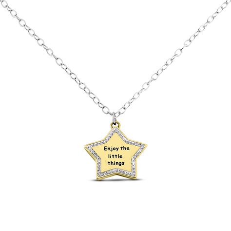 Collana Lady Message Acciaio Bicolore Philosophy e Cristalli - Collane Donna | Stroili