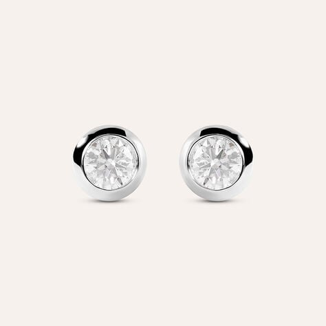 Orecchini Lobo Punto Luce Grace Oro Bianco Diamante - Orecchini a Lobo Donna | Stroili