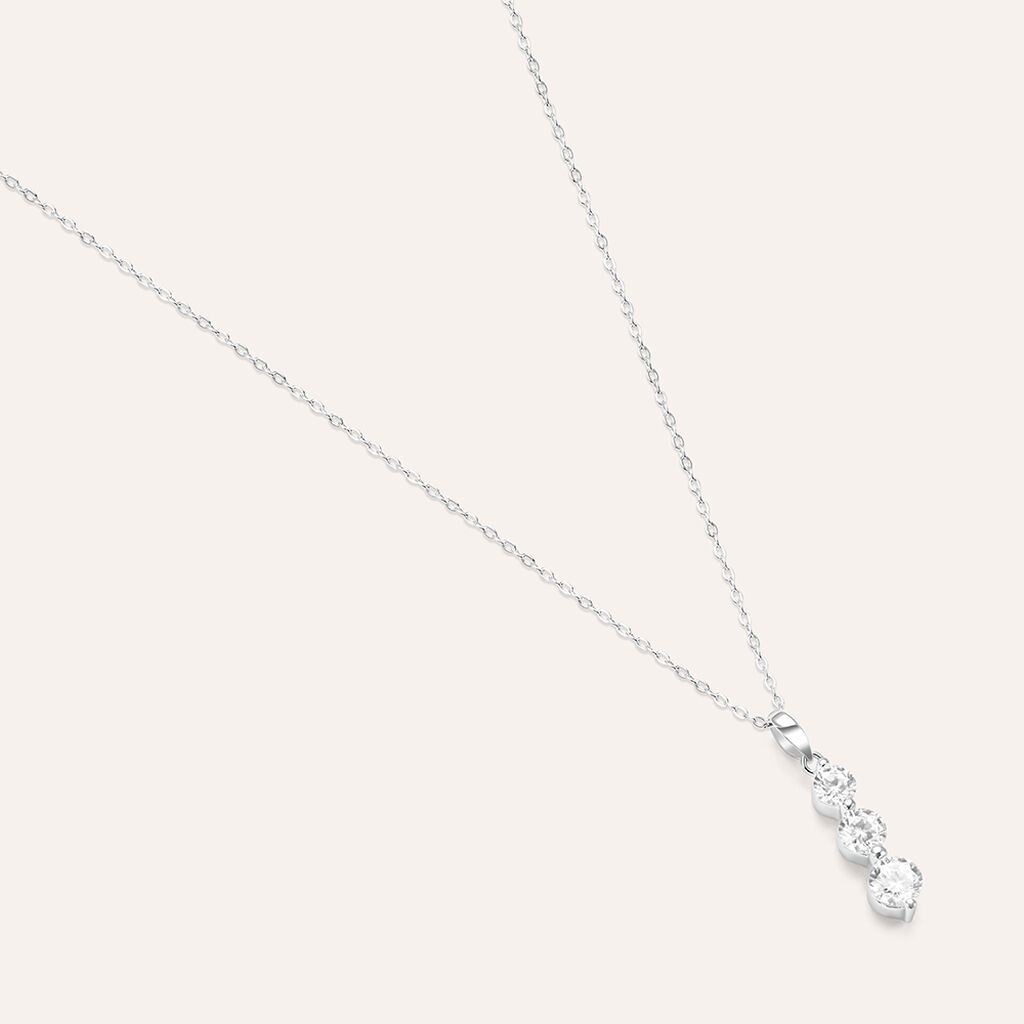 Collana Trilogy Silver Elegance Argento Rodiato Cubic Zirconia - Collane Donna | Stroili
