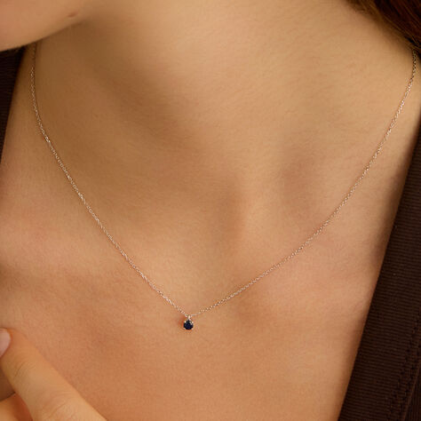 Collana Punto Luce Charlotte Oro Bianco Zaffiro - Collane Punto Luce Donna | Stroili