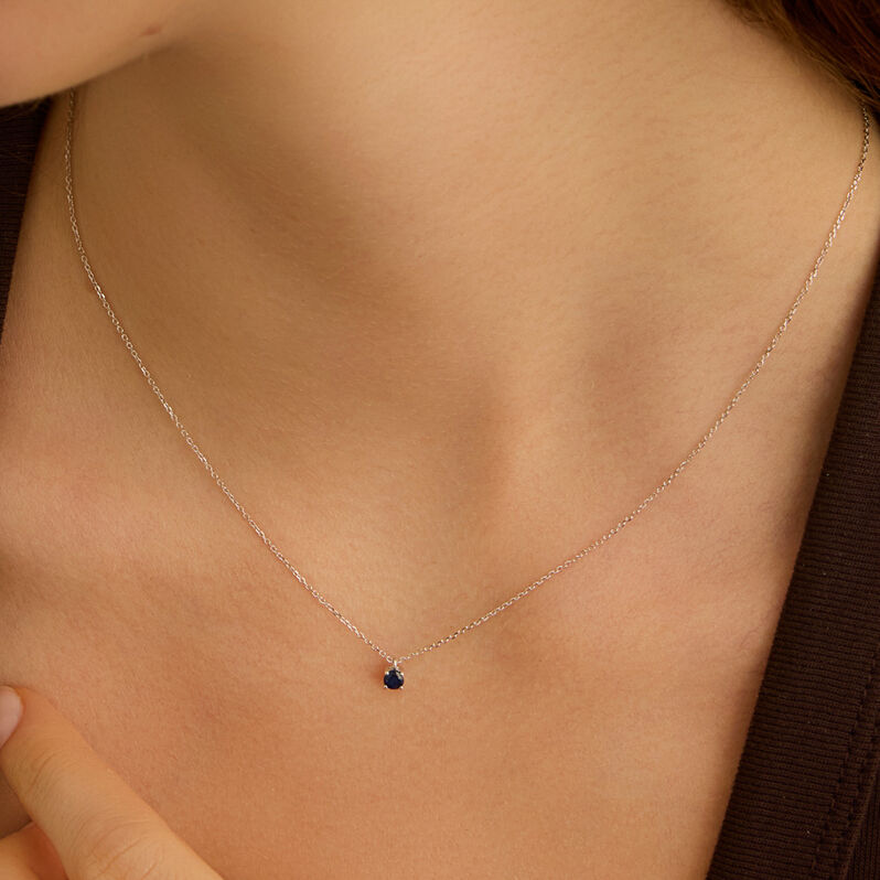 Collana Punto Luce Charlotte Oro Bianco Zaffiro - Collane Punto Luce Donna | Stroili