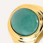 Anello Fascia Radiance Acciaio Dorato Avventurina
