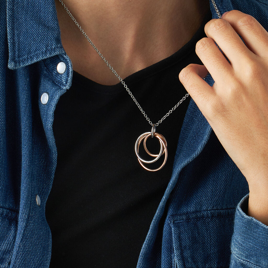 Collana Lady Code Acciaio Bicolore Bianco / Rosa - Collane Donna | Stroili
