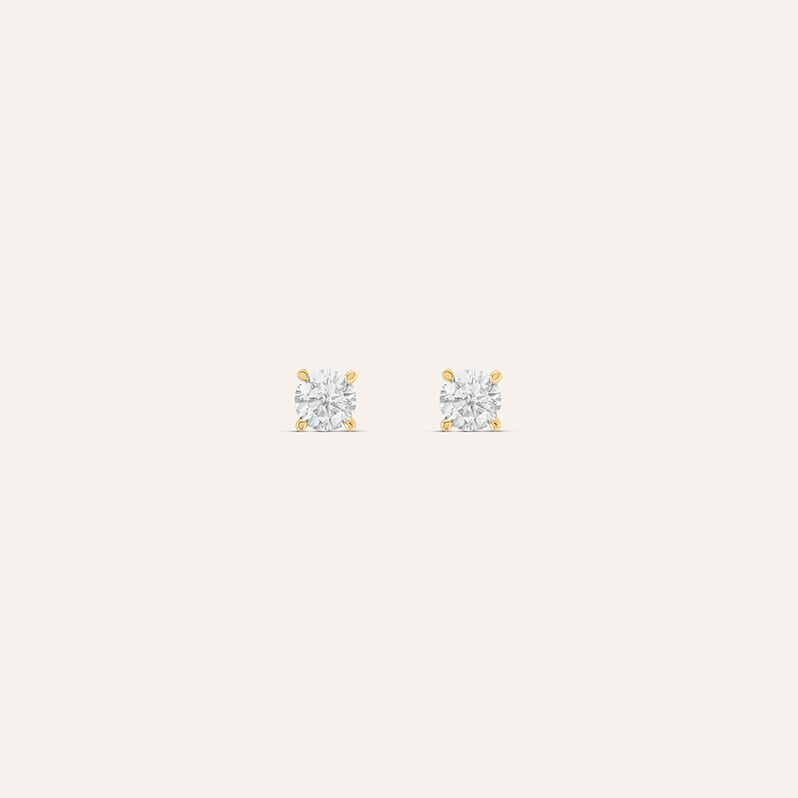 Orecchini Lobo Punto Luce Claire Oro Giallo Cubic Zirconia - Orecchini a Lobo Donna | Stroili