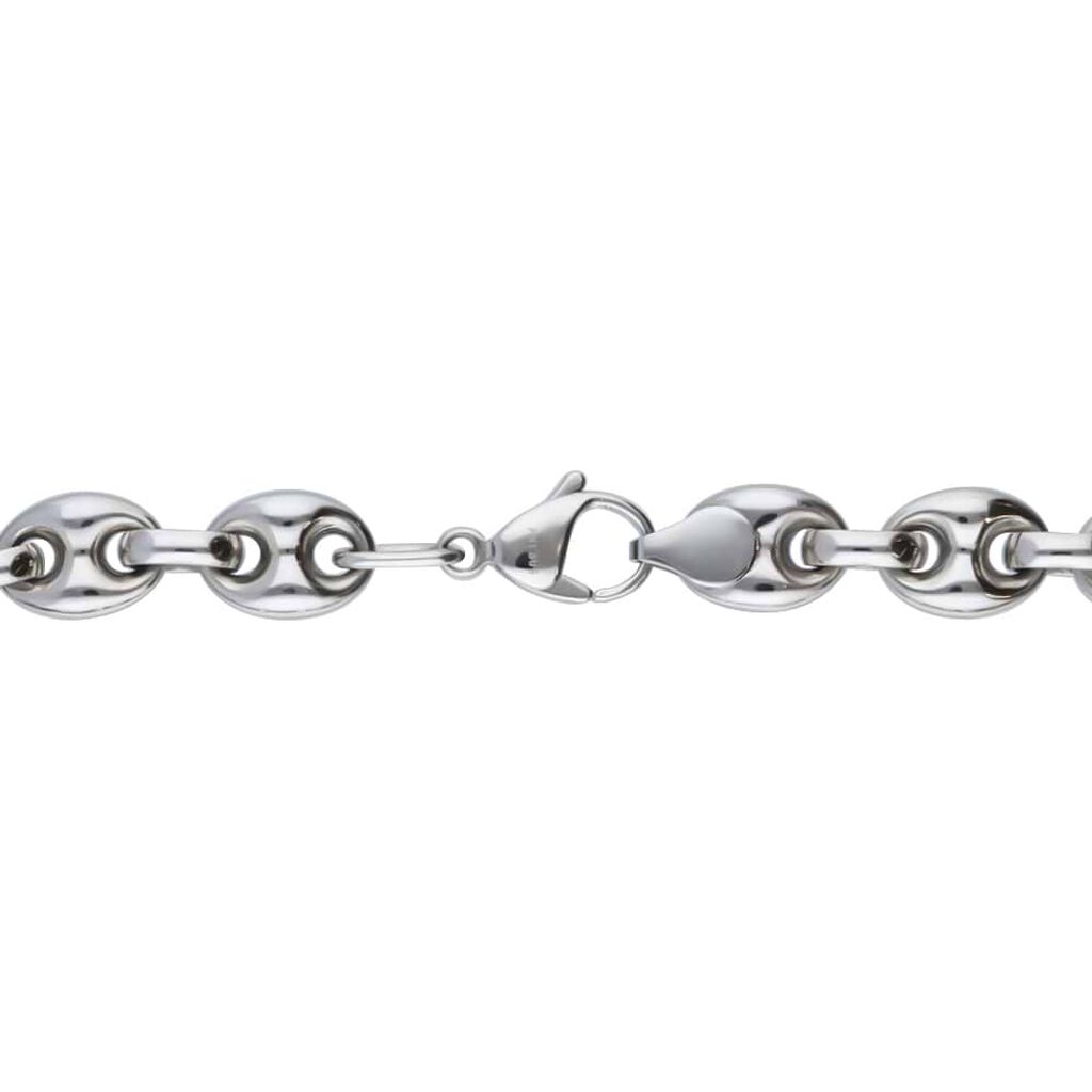 Bracciale in acciaio a maglie grosse