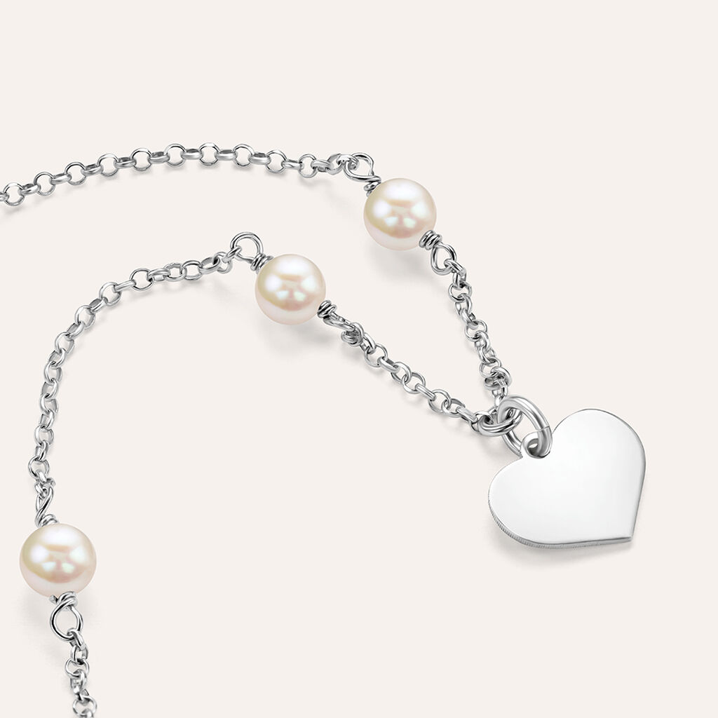 Bracciale Silver Pearls Argento Rodiato Perla sintentica - Bracciali con Incisione Donna | Stroili