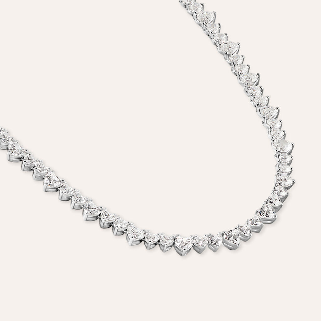 Collana Tennis Red Carpet Argento Rodiato Cubic Zirconia