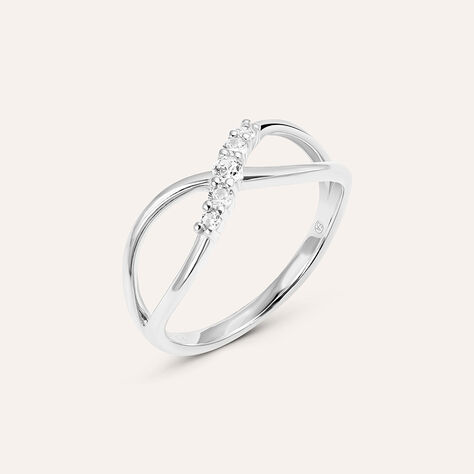 Anello Fantasia Claire Oro Bianco Cubic Zirconia - Anelli con Pietre Donna | Stroili