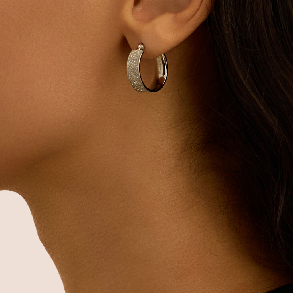 Orecchini A Cerchio Aura Acciaio