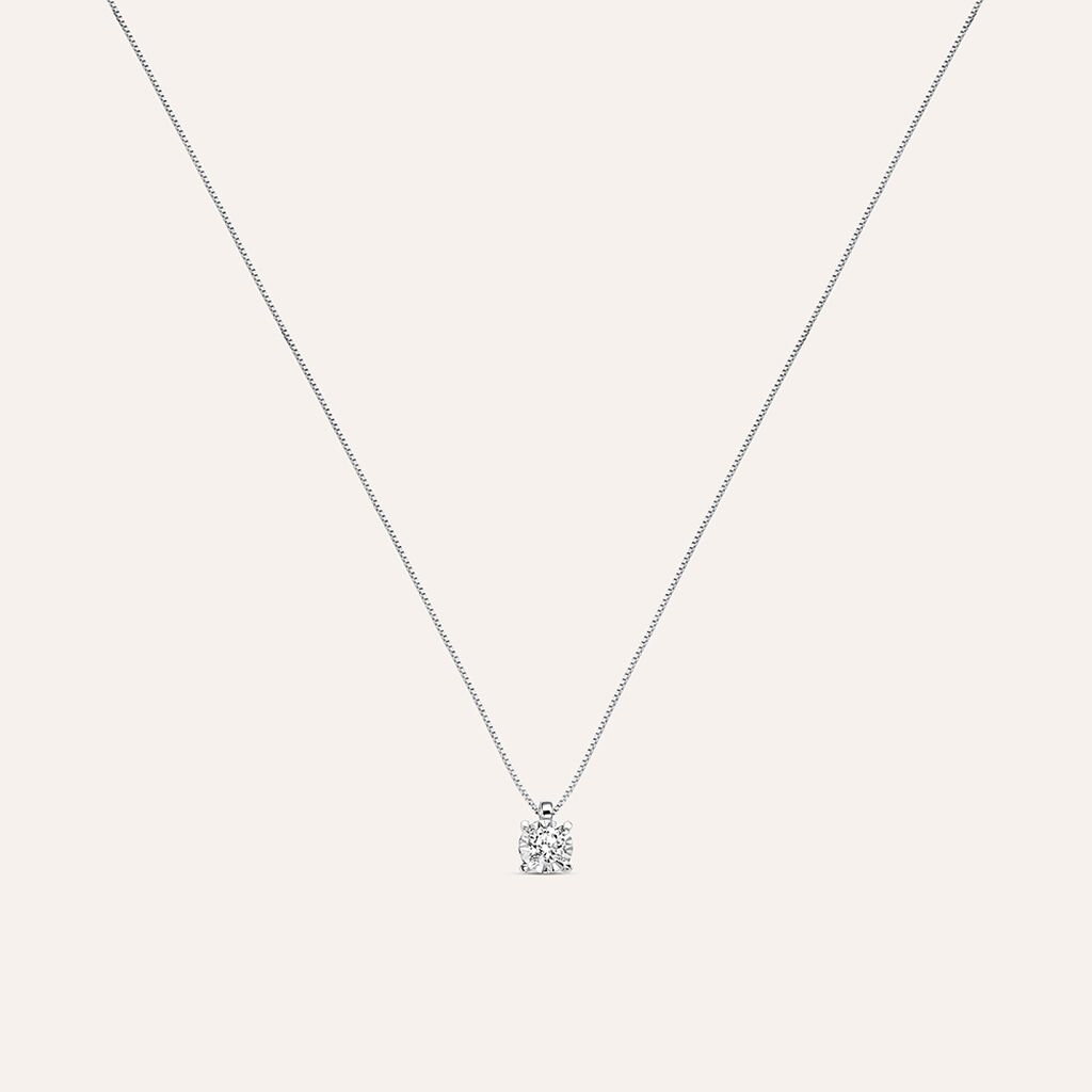 Collana Punto Luce Diamotion Oro Bianco Diamante