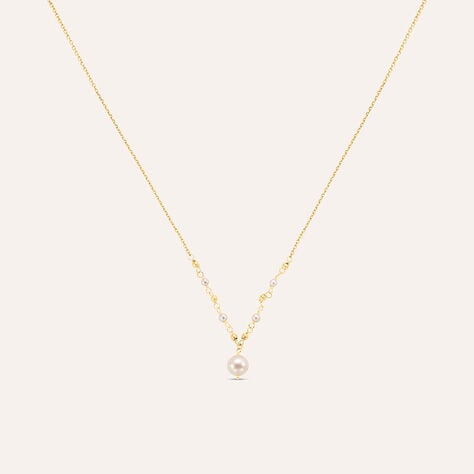Collana Gabrielle Oro Giallo Perla D'Acqua Dolce - Collane Donna | Stroili