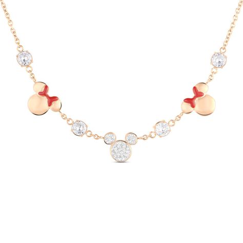Collana Mickey Mouse & Friends Acciaio Rosa Cristallo - Collane Choker Donna | Stroili