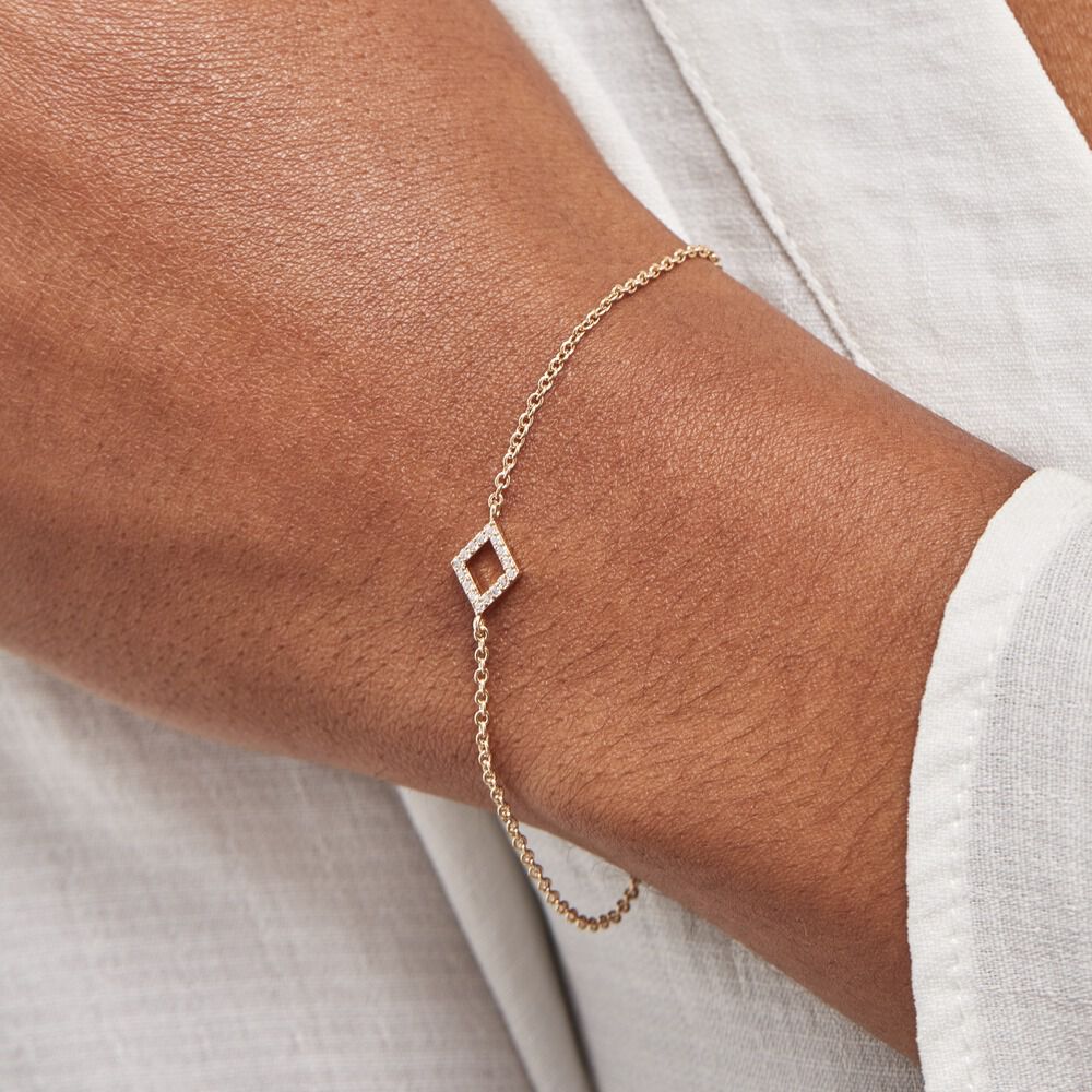 Bracciale Tennis Donna In Placcato Oro Con Zirconi Cubic - Crystalline Azuria, Regalo Elegante Per Donne E Ragazze - Foto 9