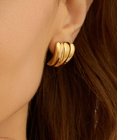 Orecchini Lobo Silver Collection Argento Dorato