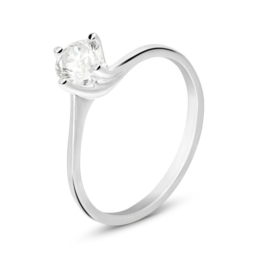 Anello Solitario Firmamenti Oro Bianco Diamante