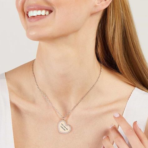 Collana Lady Message Acciaio Bicolore Love e Cristalli - Collane Donna | Stroili