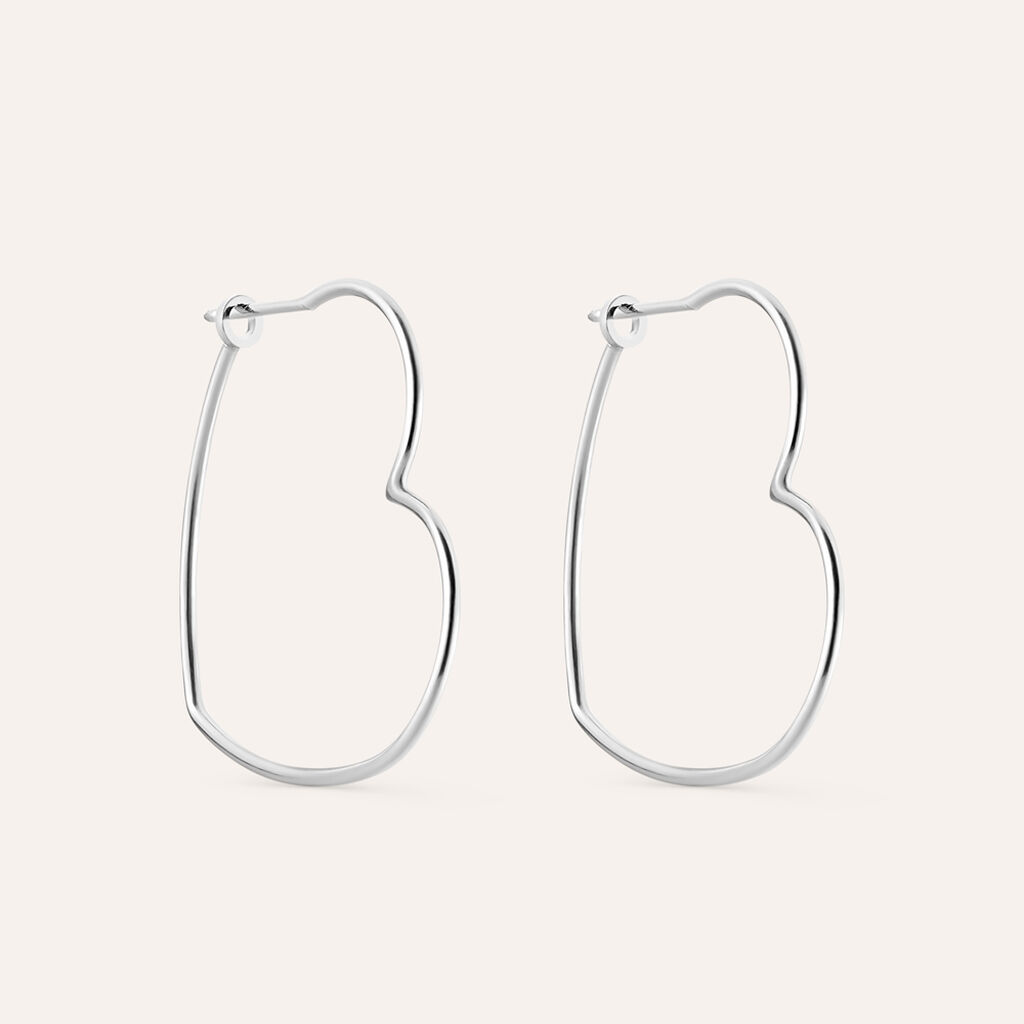 Orecchini A Cerchio Silver Collection Argento Rodiato