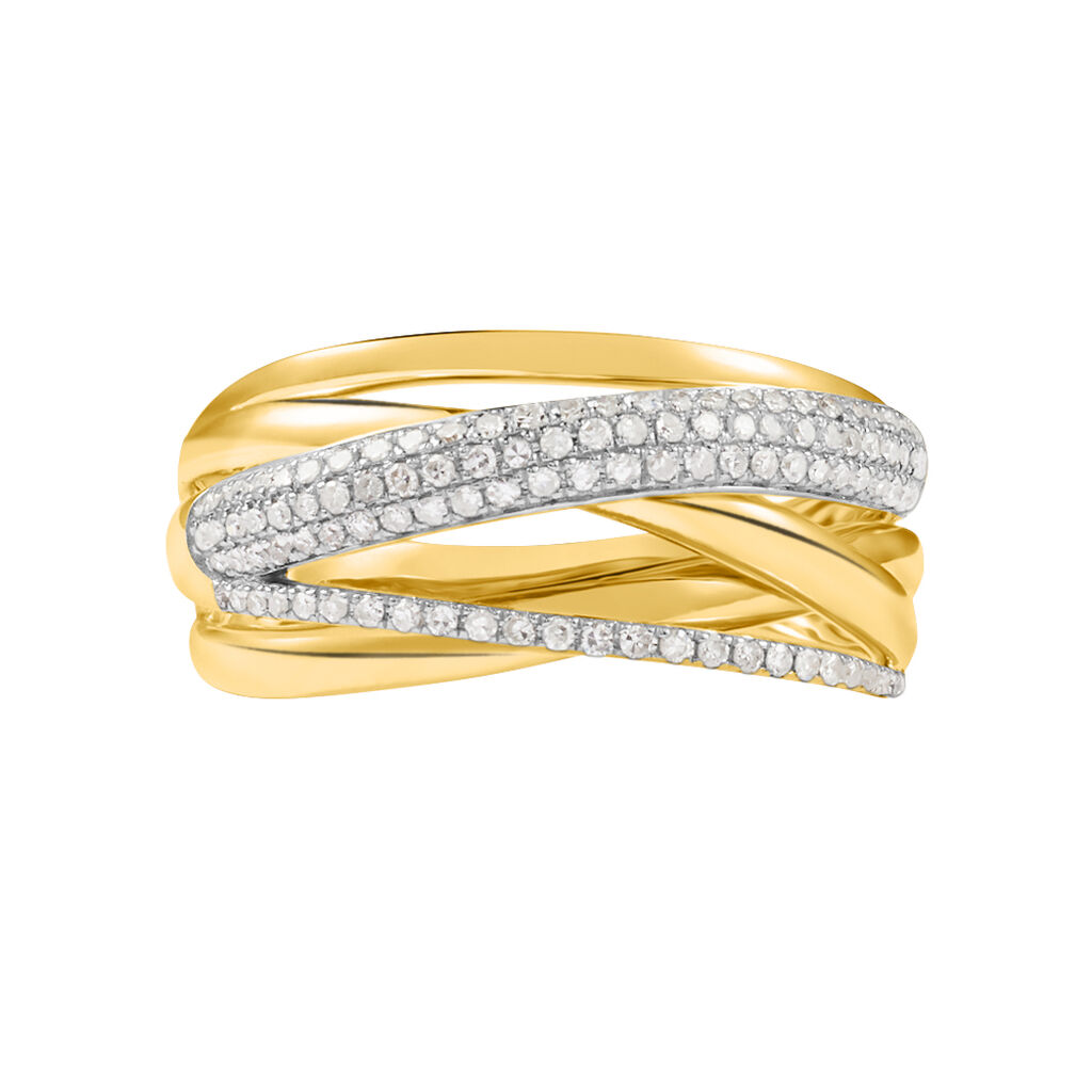 Anello Fascia Sophia Oro Giallo Diamante - Anelli a Fascia Larga Donna | Stroili
