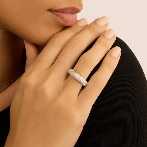 Anello Fascia Silver Shine Argento Rodiato Cubic Zirconia - Anelli con Pietre Donna | Stroili