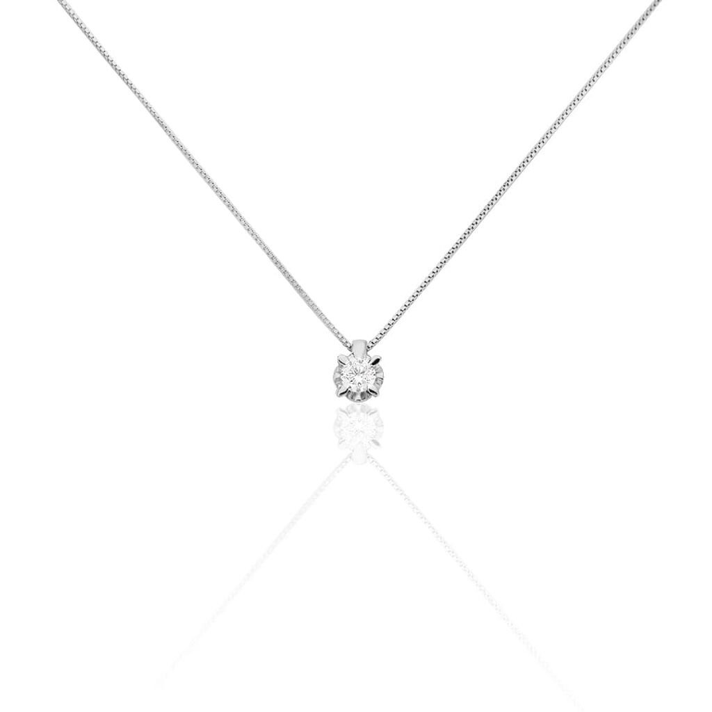 Collana Punto Luce Diamazing Oro Bianco Diamante