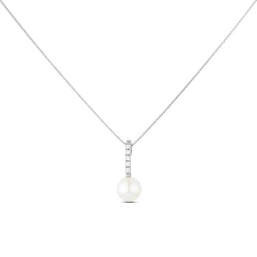 Collana Gold Pearls Oro Bianco Perla D'Acqua Dolce Diamante
