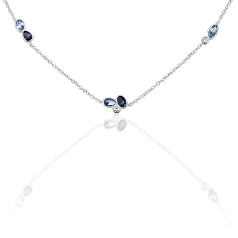 Collana in metallo rodiato e pietre colore blu - Collane Donna | Stroili