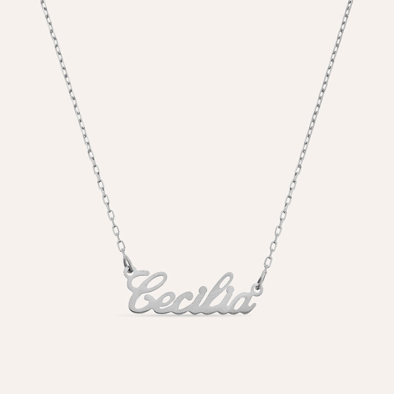 Collana Cecilia Gold Names Oro Bianco - Collane Unisex | Stroili