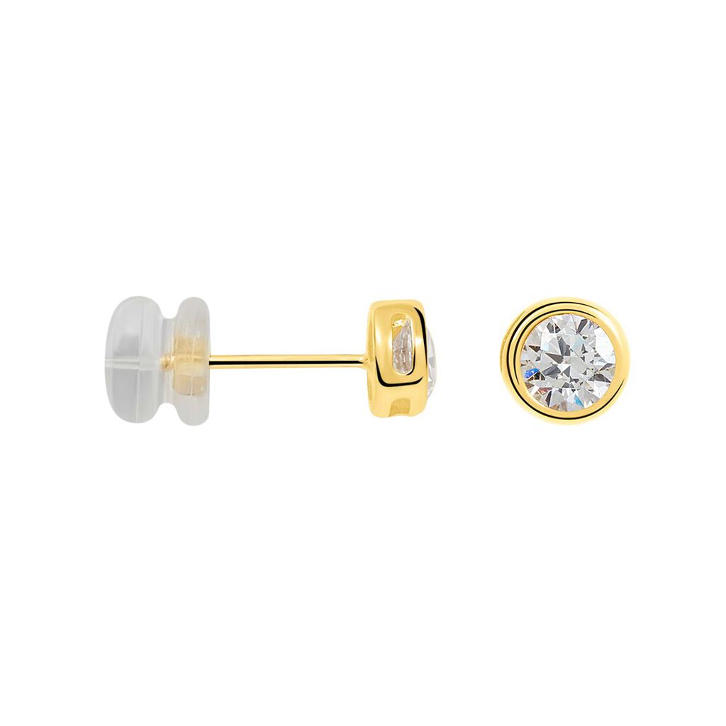 Orecchini Lobo Punto Luce Claire Oro Giallo Cubic Zirconia - Orecchini a Lobo Donna | Stroili