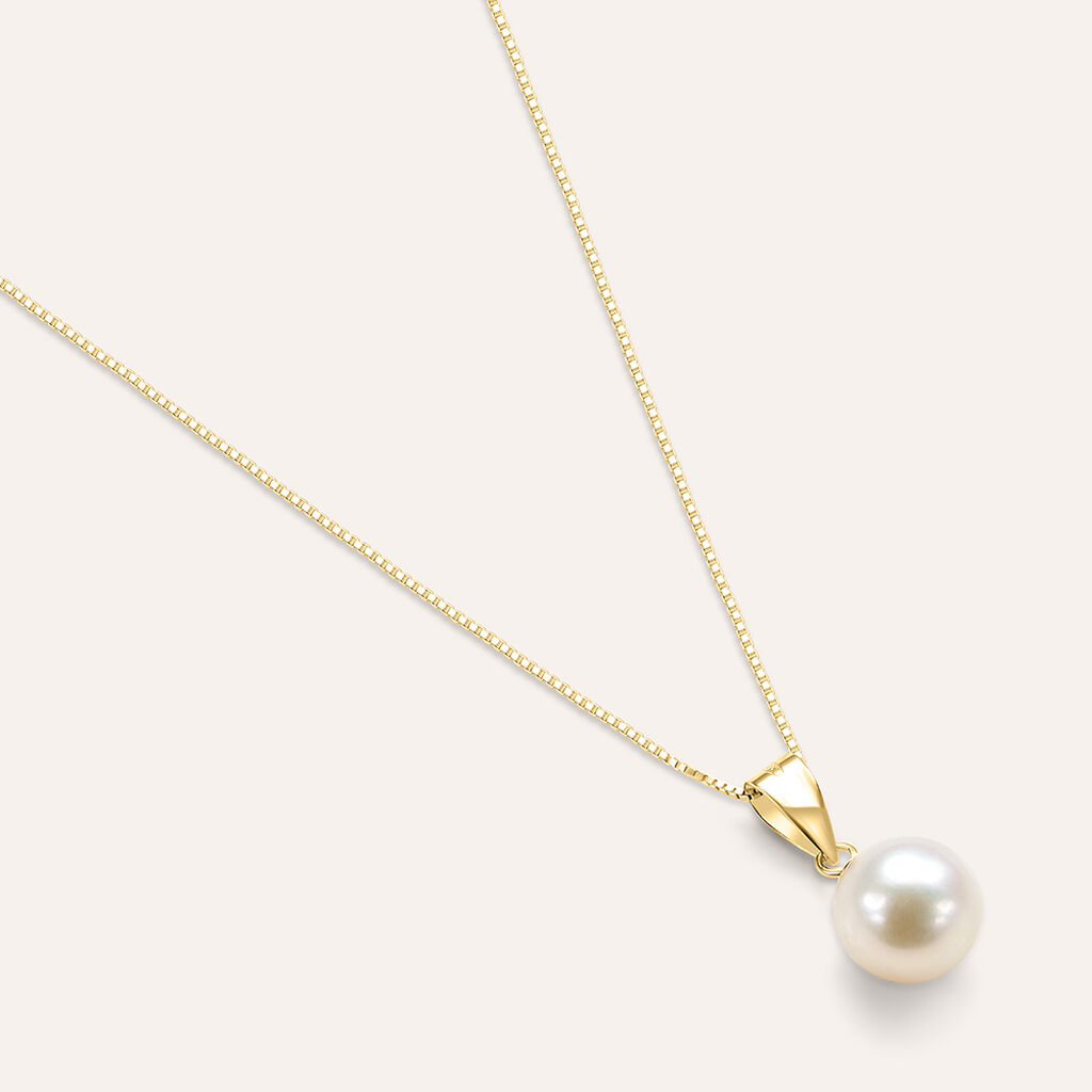 Collana Gabrielle Oro Giallo Perla D'Acqua Dolce - Collane Donna | Stroili