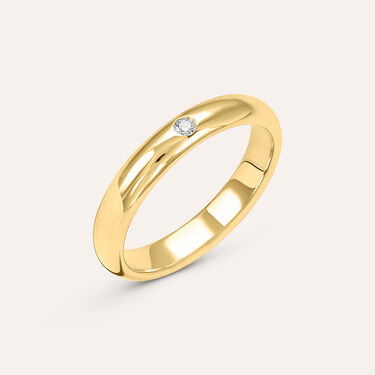 Fede Classica Leggera 3.6 mm Oro Giallo Diamante