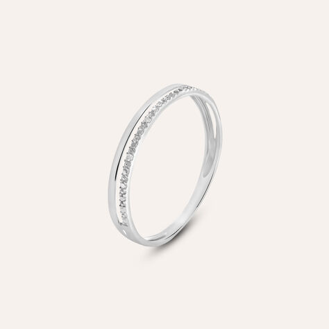Anello Fascia Sophia Oro Bianco Diamante - Anelli con Pietre Donna | Stroili