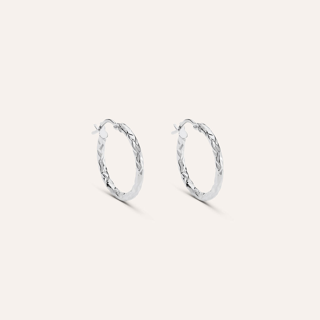 Orecchini A Cerchio Toujours Oro Bianco