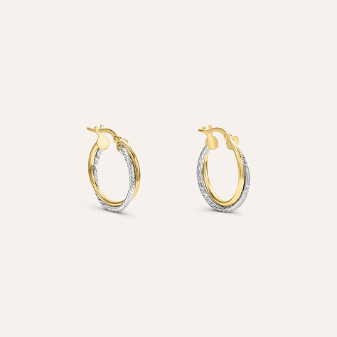 Orecchini A Cerchio Toujours Oro Bicolore - Orecchini a Cerchio Donna | Stroili
