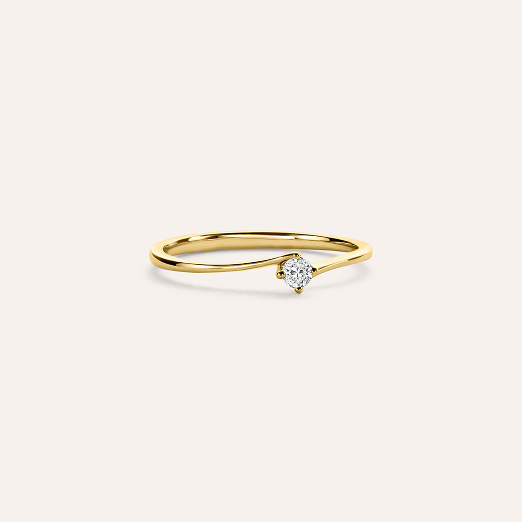 Anello Solitario Valentino Firmamenti Oro Giallo Diamante - Anelli con Pietre Donna | Stroili