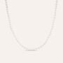 Collana Gabrielle Oro Bianco Perla D'Acqua Dolce Cubic Zirconia