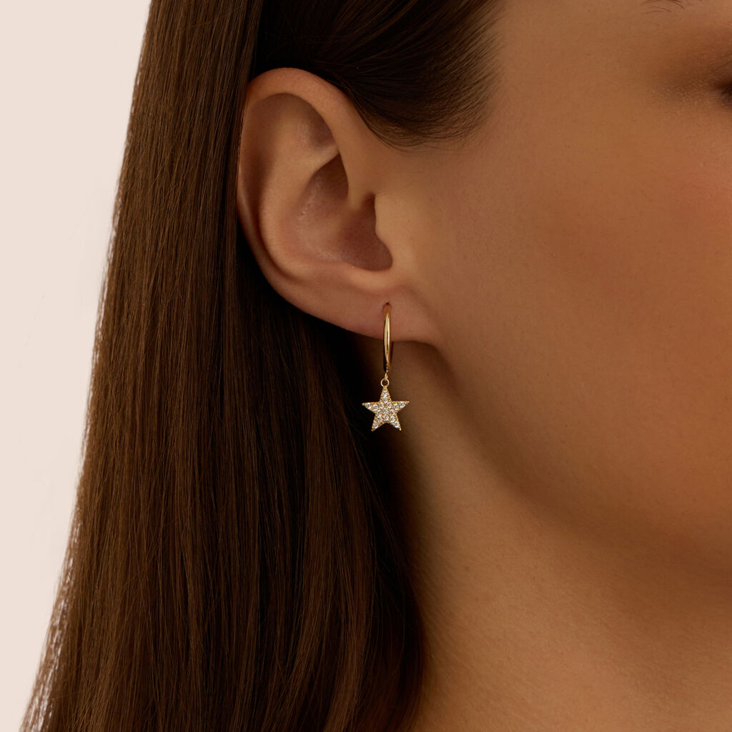 Orecchini A Cerchio Toujours Oro Giallo Cubic Zirconia - Orecchini a Cerchio Donna | Stroili