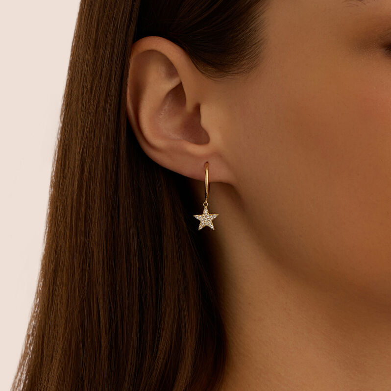 Orecchini A Cerchio Toujours Oro Giallo Cubic Zirconia - Orecchini a Cerchio Donna | Stroili