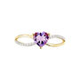 Anello Am&eacute;lie Oro Giallo Ametista Cubic Zirconia