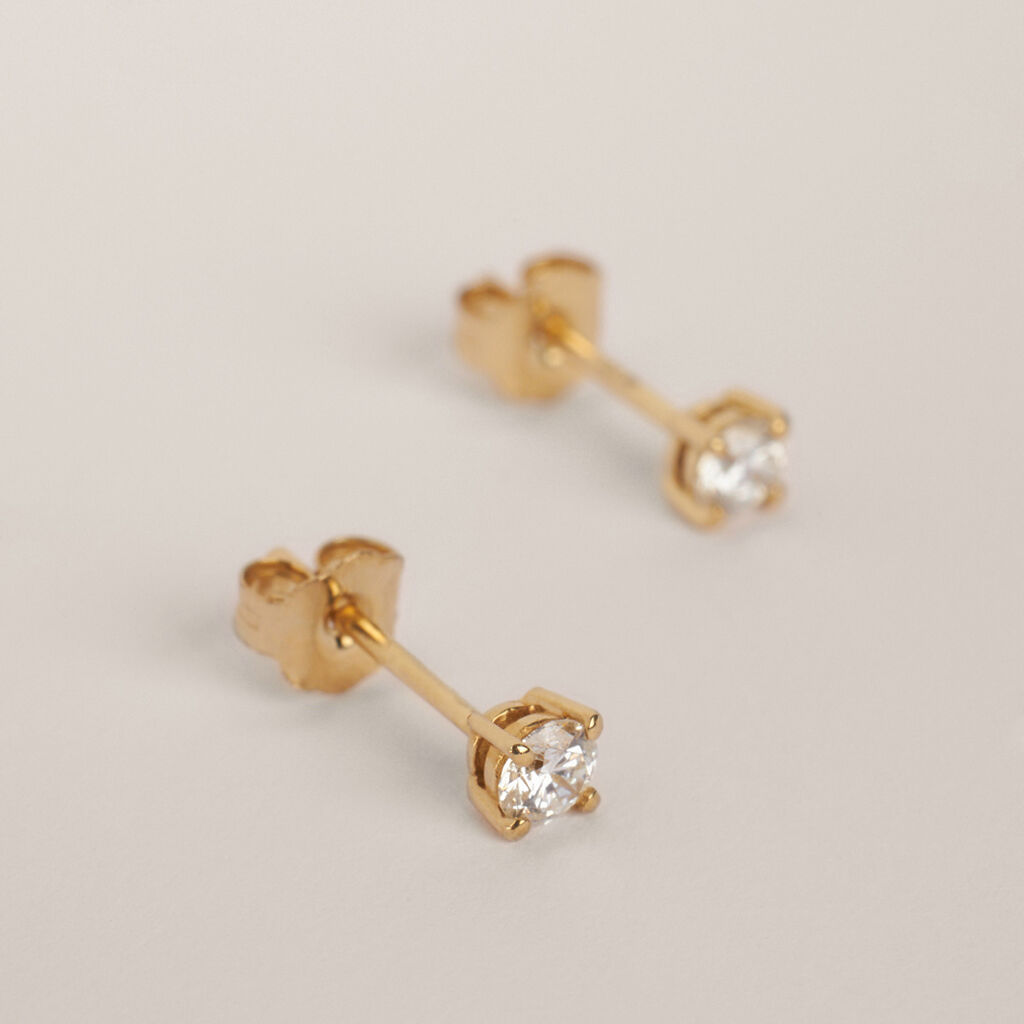 Orecchini Lobo Punto Luce Grace Oro Giallo Diamante