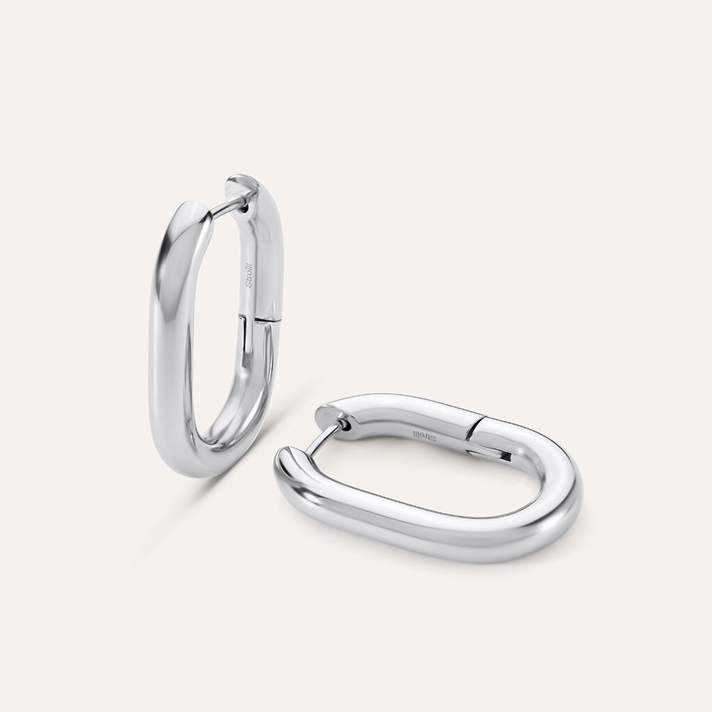 Orecchini A Cerchio Moonlight Acciaio