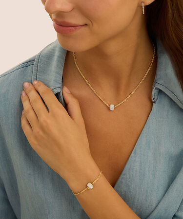 Collana Christelle Oro Giallo Cristallo