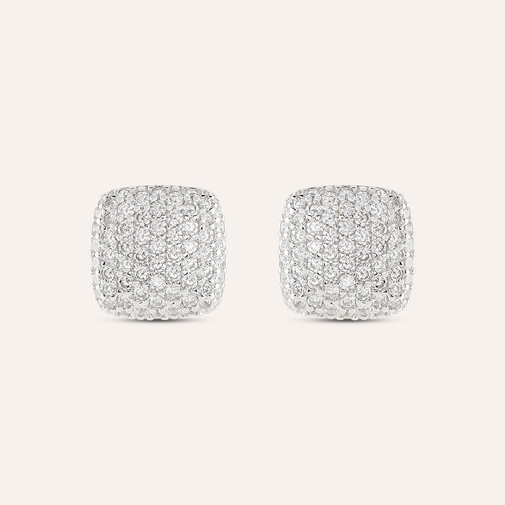 Orecchini Lobo Silver Shine Argento Rodiato Cubic Zirconia