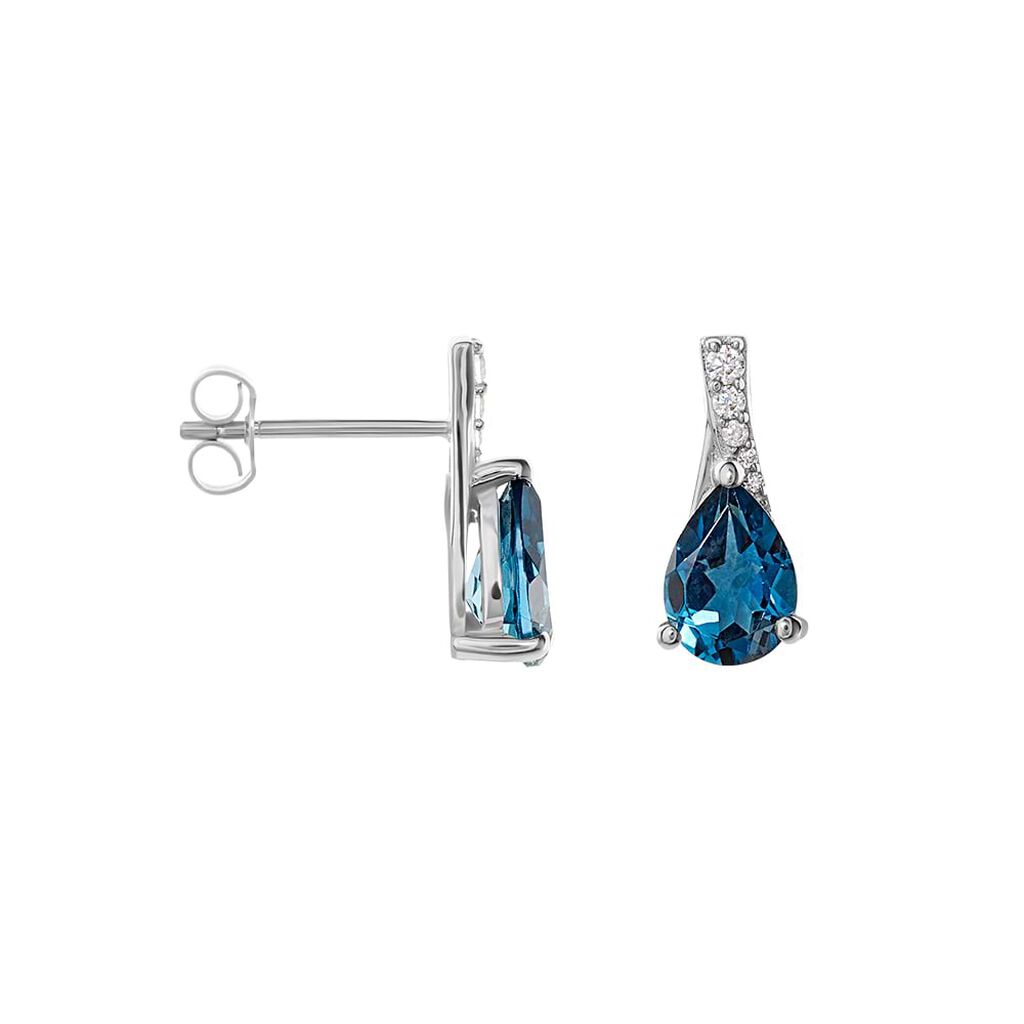 Orecchini Lobo Punto Luce Amélie Oro Bianco Topazio Cubic Zirconia - Orecchini a Lobo Donna | Stroili