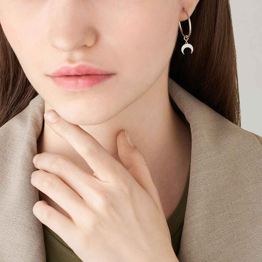 Orecchini A Cerchio Silver Collection Argento Rodiato - Orecchini a Cerchio Donna | Stroili