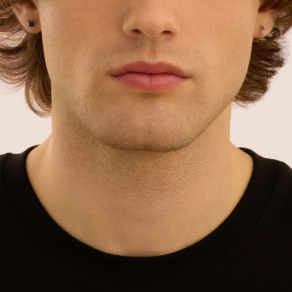 Mono Orecchino A Cerchio L'homme Diamant Oro Bianco Diamante