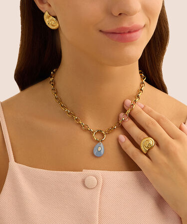 Anello Fantasia Radiance Acciaio Dorato
