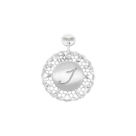 Lettera I. Charm in argento 925 rodiato e glitter - Charms  | Stroili