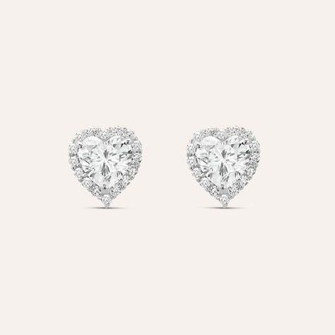 Orecchini Lobo Punto Luce Claire Oro Bianco Cubic Zirconia - Orecchini a Lobo Donna | Stroili