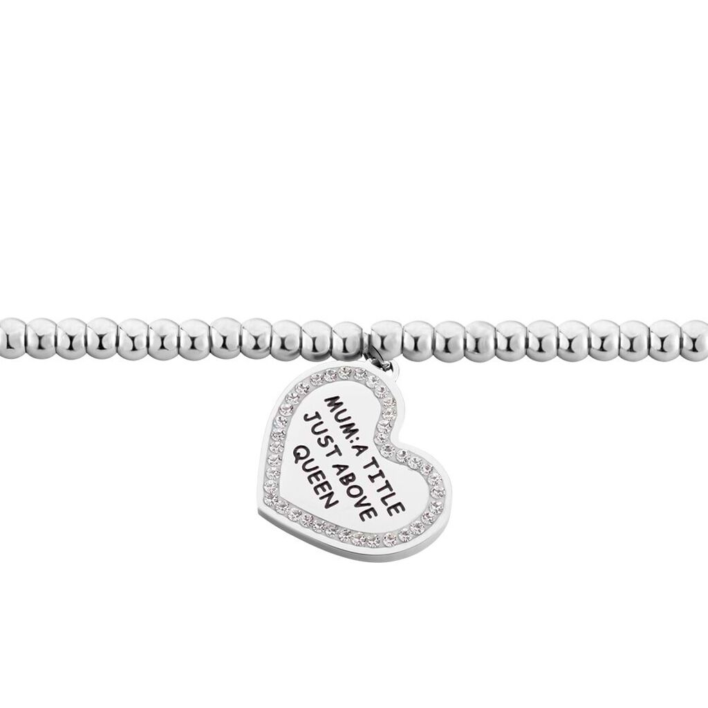 Bracciale Lady Message Acciaio Cristallo - Bracciali con Incisione Donna | Stroili