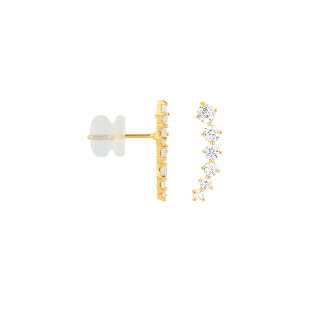 Orecchini Lobo Bon Ton Oro Giallo Cubic Zirconia - Orecchini a Lobo Donna | Stroili
